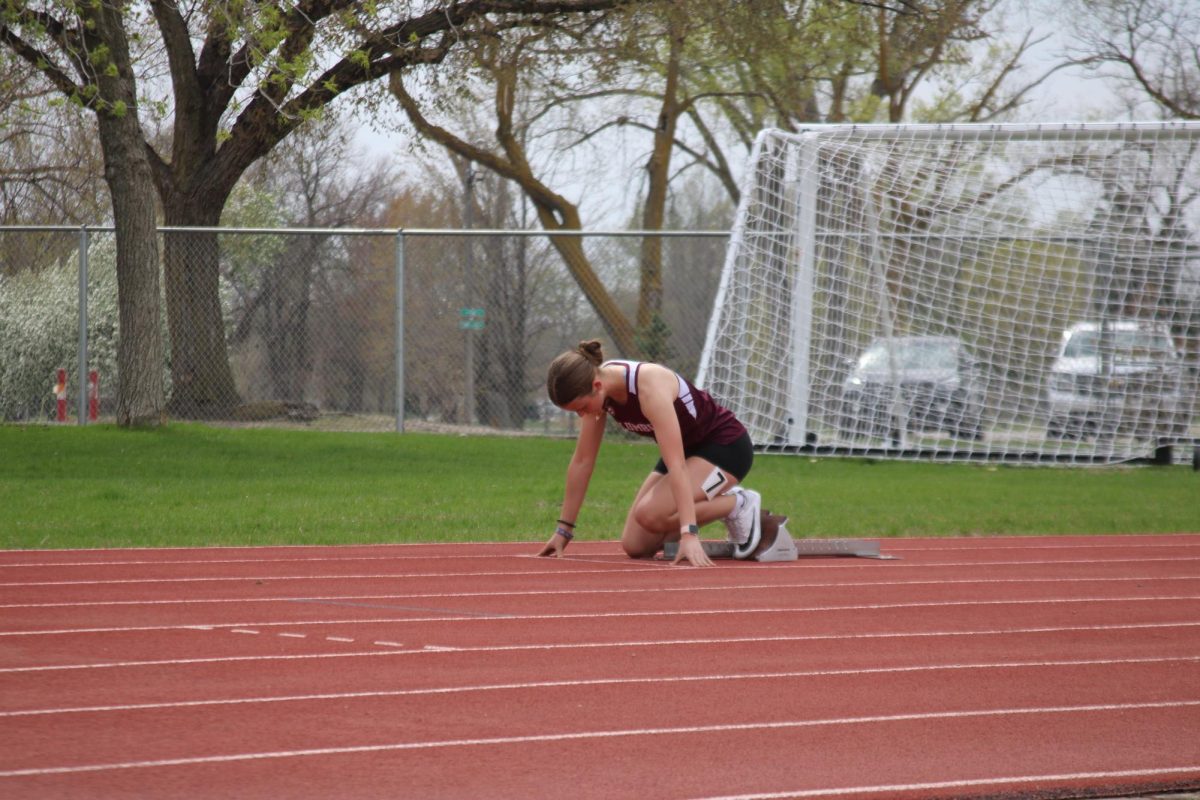 Gracie Bos on her mark!