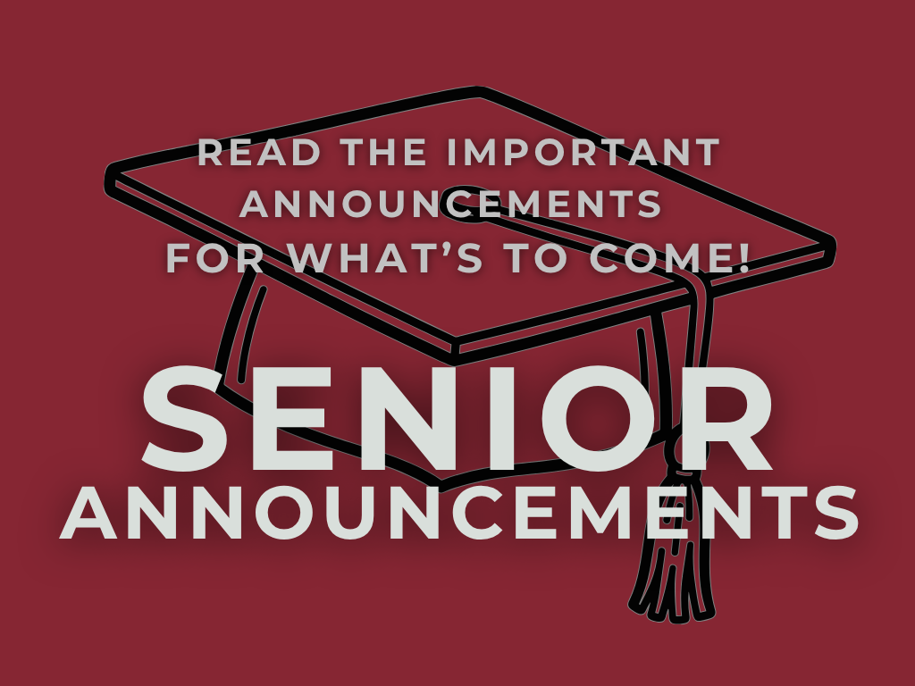 Senior Announcements